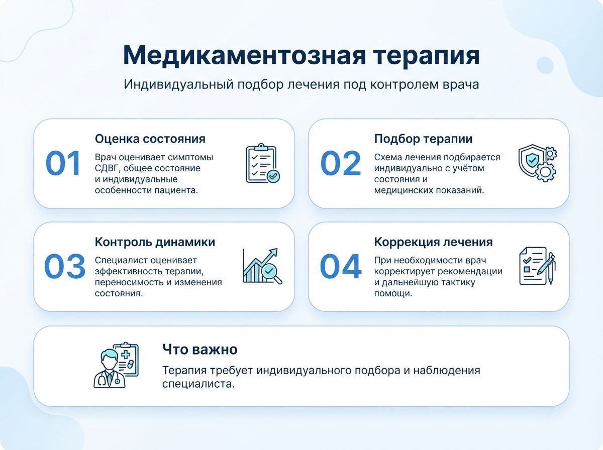 Лечение СДВГ в Пушкино у детей и взрослыхинфографика